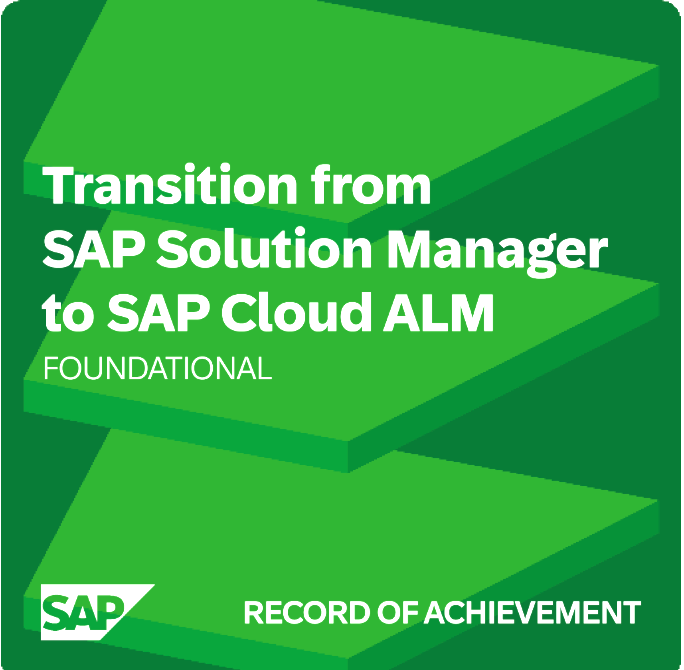 SAP Cloud ALM Foundational Record